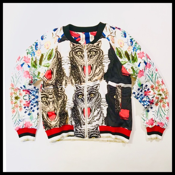 🌸FLORAL CAT TRACK JACKET!🌷 - Picture 7 of 8